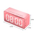 thumbnail image 3 of QTOCIO Bluetooth Speaker, LED Mirror Clock With Screen 5.0 Wireless Bluetooth Audio Dual Alarm Clock Three-level Brightness Call Card, Built-In Lithium Battery, 3 of 5