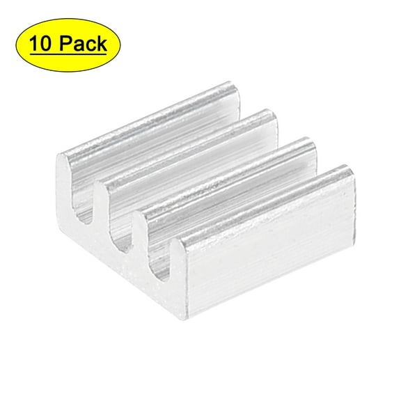 Electronics Cooler Heatsink for MOS GPU IC Chip Silver 7 x 7 x 3 mm 10pcs