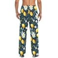 thumbnail image 4 of FORMRS Mens Pajama Pants with Pockets Sleepwear Lounge Bottoms Sizes S-2XL, Lemon Flowers, 4 of 7