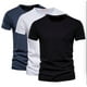 thumbnail image 1 of Camiseta de Color Sólido para Hombres, Cuello Redondo de Manga Corta de Verano para Gimnasio Y Desgaste Casual, Camiseta Atlética Transpirable Ligera, 1 of 2