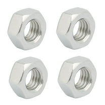 4pcs M8 x 1.25mm Pitch Metric Thread Carbon Steel Zinc Plated Left Hand Hex Nuts