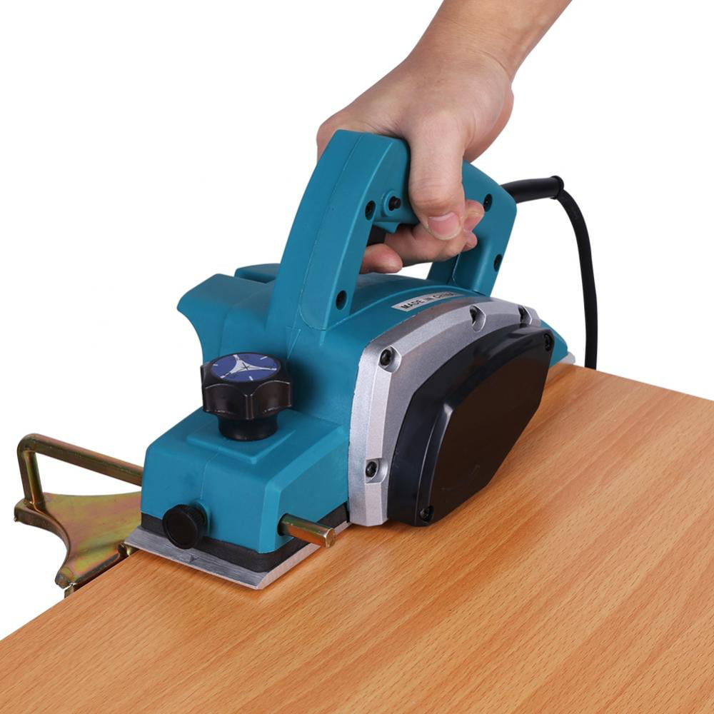 Electric Planer Wood Polishing Crafting Corded Planer Portable Electric Wood Handheld Planer 220V Woodworking Tool Carpentry Planer for Home Furniture DIY 800W Professional Power Planer