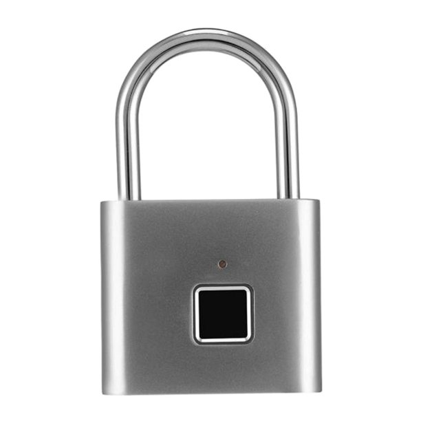 Bloqueo de huella digital sin llave Inicio O10 Recargable Inteligente Antirrobo Cerradura De Huella Digital Sin Llave Inicio Plata plata Magideal Bloqueo de huella digital sin llave Inicio