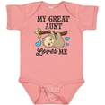 thumbnail image 3 of Inktastic My Great Aunt Loves Me with Sloth and Hearts Boys or Girls Baby Bodysuit, 3 of 5