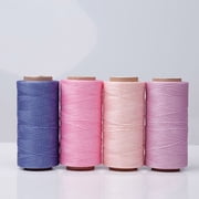 Xiao Hua 1 roll -196.85yd long flat polyester wax thread, 210D, 1mm wide hand sewn leather thread, universal process thread for leather projects, wallets, shoe repair, binding, A21