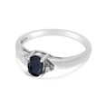thumbnail image 3 of 10k White Gold Oval Sapphire And Diamond Ring, 3 of 6