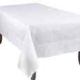 thumbnail image 1 of Saro Lifestyle 5718.W72126B 72 x 126 in. Rectangle Drawn Thread Work Design Tablecloth, White, 1 of 1