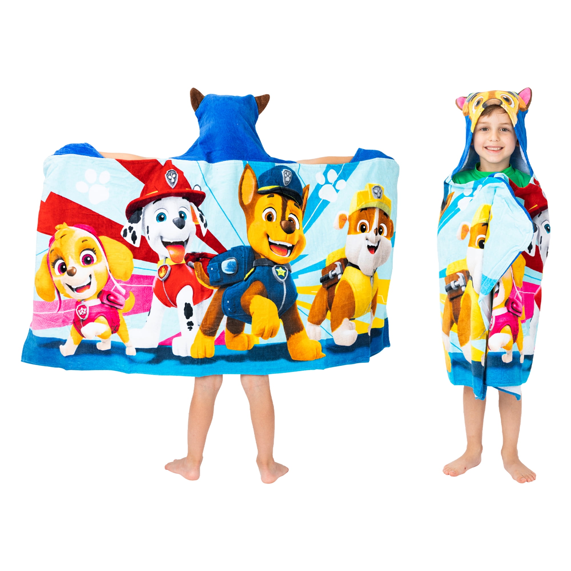 2pc paw patrol power leaps bath towel and washcloth set