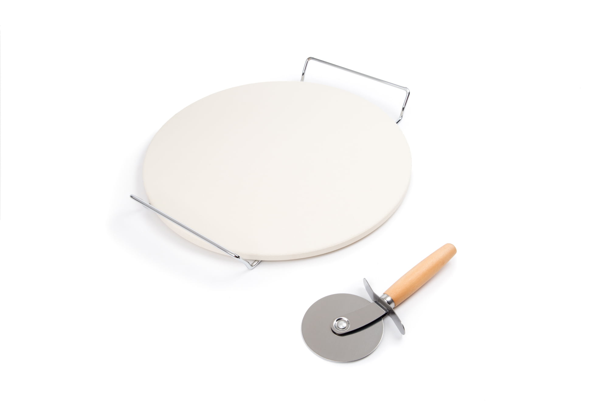 baking stone set, 13 rd w rack and cutter - Whisk