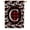 Monogram C, variant on America Forever Elegant Red And Black Plaid Monogram X House Flag, 28 x 40 inch Double Sided, Buffalo Plaid Initial Flag, Floral Tartan Banner, Personalized Fall Winter Decor, Letter X Yard Flag