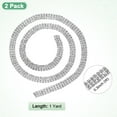 thumbnail image 3 of Uxcell 2-Pack 3 Filas 1 Yarda 8 mm Cadena de Cierre de Strass de Cristal para Manualidades/Ropa [Plata], 3 of 6