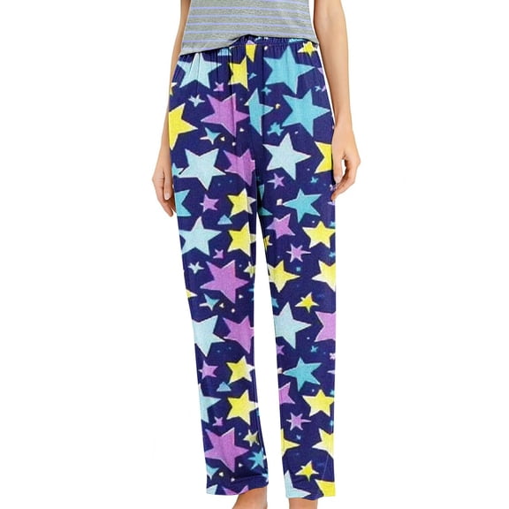 CHUMUD Womens Pajama Pants Cotton Sleep & Lounge Pants Elastic Waisted Star PJ Bottoms