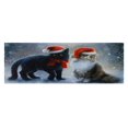 thumbnail image 2 of 40x120cm Long Christmas Welcome Mat - Coral Velvet Holiday Entry Rug for Indoor Decor, 2 of 3