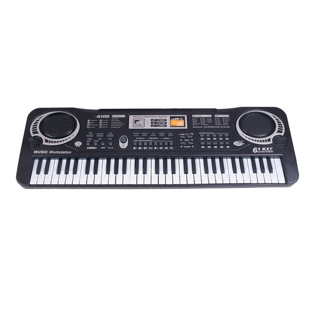 Eléctrico 61 Teclas Negro Música Digital Teclado Electrónico Piano Eléctrico Niños Instrumento Musical