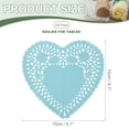thumbnail image 2 of Paper Doilies, Heart Paper Lace Doilies Disposable Placemats for Cakes Desserts Food 6 Inch & 100 Pack & Sky Blue, 2 of 7