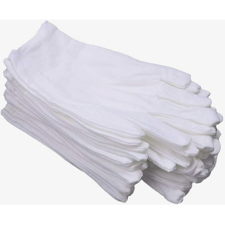 

48 Pairs Uniform Marching Band White Cotton work Gloves - Size M Sale 5941