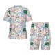 thumbnail image 1 of Fotbe Back To School Pijama Estampada de 2 Piezas para Niños – Ropa de Dormir de Manga Corta Cómoda para Niños y Niñas, Camiseta y Shorts de Algodón-3X-Large, 1 of 6