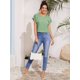 thumbnail image 5 of Blusa Floerns de manga corta para mujer, casual de negocios, color verde S, 5 of 6