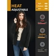 thumbnail image 2 of Sailwind Women's Heated Hoodie with Battery Pack 10000mAh,3 Heating Level Winter Outdoor Full Zip Hooded Sweatshirt for Women,Black,S, 2 of 9