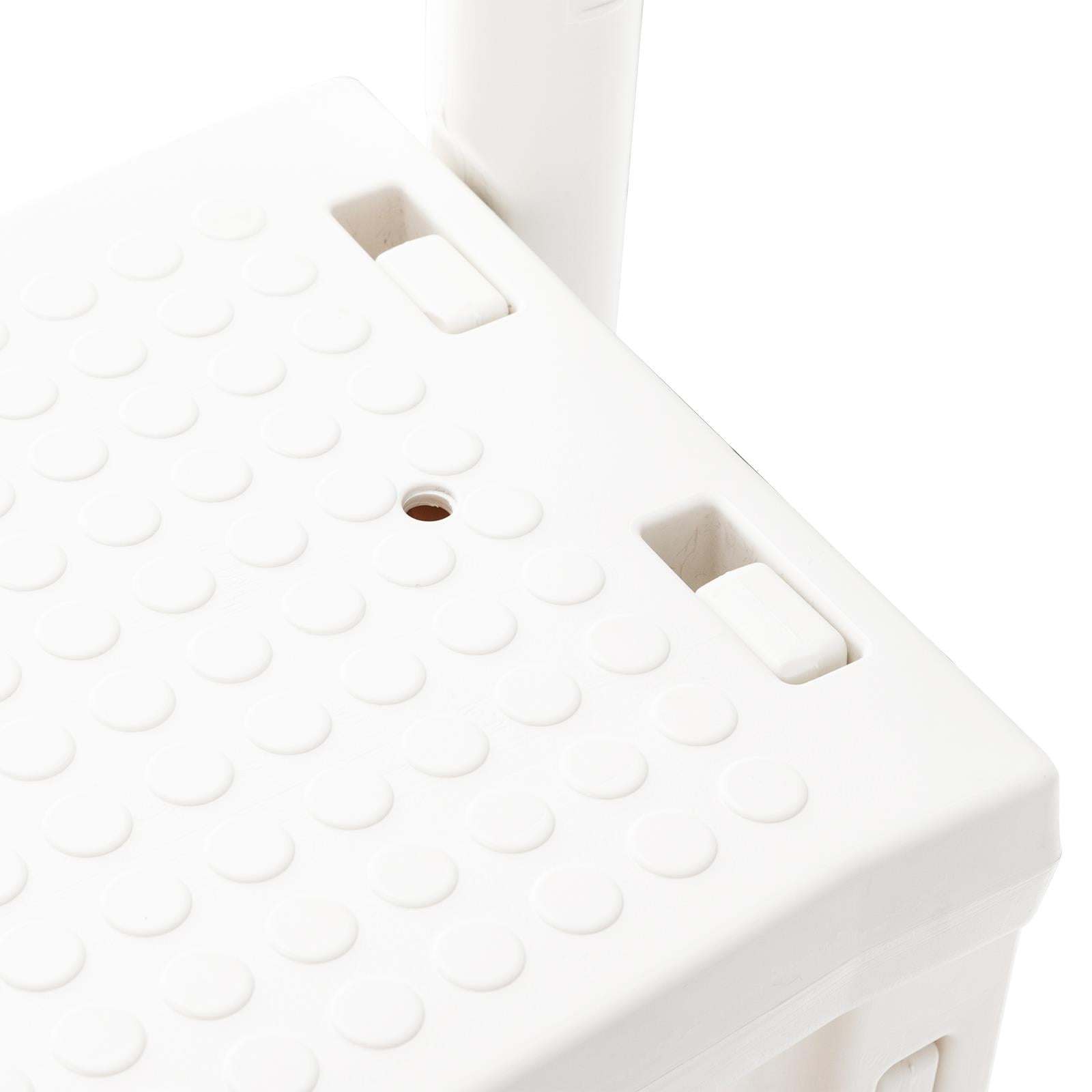 Zimtown 4-Step Above Ground Pool Ladder, White Plastic Entry Steps for Easy Pool Access