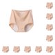 thumbnail image 3 of Qarigey Bragas de mujer con alta elasticidad para mayor comodidad todo el día bragas menstruales de cintura alta ropa interior color desnudo color desnudo 10Conjunto, 3 of 6