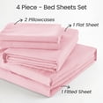 thumbnail image 5 of Sasttie Queen Size Sheets Set Brushed Microfiber, 4 Piece Sheet Set Upto 16 Inches Deep Pocket Bedding Sheets & Pillowcases - Pink, 5 of 8