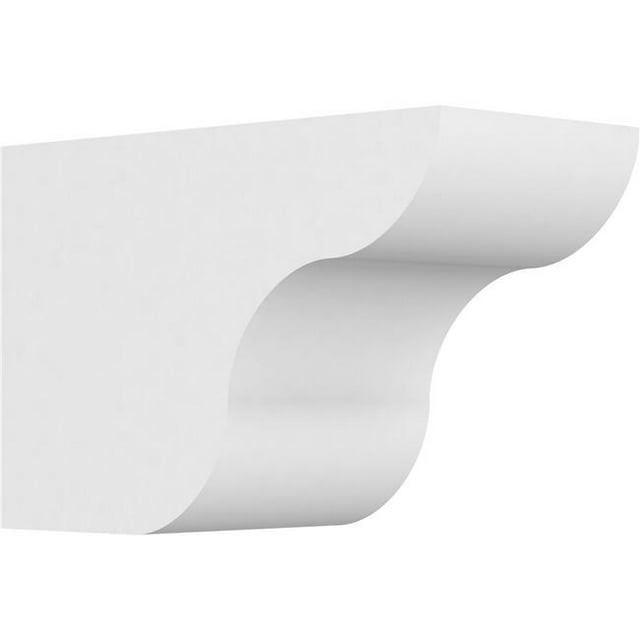 Ekena Millwork RFTP06X08X12CAR 8 x 6 x 12 Po Carmel Standard Qualité Architecturale PVC Queue de Chevron