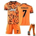 thumbnail image 1 of Conjunto de camiseta de fútbol Away 7 a rayas blancas y negras para adultos y niños S, 1 of 2