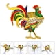 thumbnail image 2 of 4 Uds. Anillos de Metal para servilletas de gallo, hebillas para servilletas de gallo de Pascua, hebillas para servilletas de mesa de comedor, 2 of 6