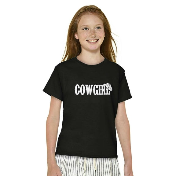 Cowgirl Cute Southern Honky Tonk Girls Kids T Shirt Tees Teen Brisco Brands L