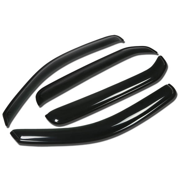 DNA Motoring WVS-190 For 2005 to 2015 Nissan Xterra N50 4pcs Window Vent Visor Deflector Rain Guard (Dark Smoke) 06 07 08 09 10 11 12 13 14
