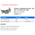 thumbnail image 2 of Pump - Compatible with 1986 - 1987, 1990 - 1994 Nissan D21 4WD 1991 1992 1993, 2 of 2