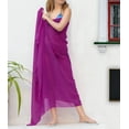 thumbnail image 3 of HAPPY BAY Women's Beachwear Summer Chiffon Sarongs Long Beach Swimsuit Coverups Sheer Bikini Swim Cover up Wraps Skirt One Size Solid, Magenta, 3 of 5
