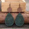 thumbnail image 5 of Nvzi Pendientes colgantes de estilo retro, nuevos y únicos, joyería étnica bohemia vintage (marrón), 5 of 5