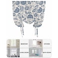 thumbnail image 6 of Vintage Spring Floral Tie Up Curtains for Window, Thermal Insulated Balloon Shade Adjustable Rod Pocket Curtains Valance Panels for Kitchen Bathroom Cafe 52 x 63 Farmhouse Summer Botanical Retro, 6 of 6