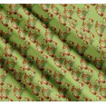thumbnail image 3 of Soimoi Green Cotton Voile Fabric Tree Stump & Fox Animal Decor Fabric Printed Yard 42 Inch Wide, 3 of 7