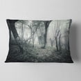 thumbnail image 2 of Designart Vintage Forest Filled with Fog - Landscape Photography Throw Pillow - 12x20, 2 of 5