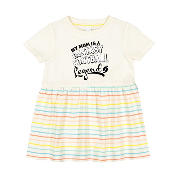 Inktastic My Mom is a Fantasy Football Legend Girls Baby Dress