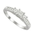 thumbnail image 3 of Intriguing Three Stone Three Stone Engagement ring Half Carat Princess Cut Diamond on Gold, 3 of 3