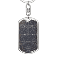 thumbnail image 5 of Celestial Galaxy Grey Stainless Steel or 18k Gold Premium Swivel Dog Tag Keychain, 5 of 16