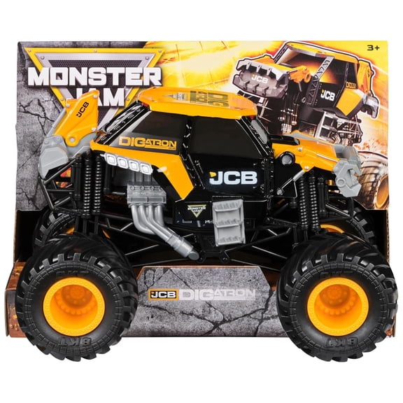 Monster Jam Series 27 JCB DIGatron 1:24 Die-Cast Monster Truck 2025 Release with Official BKT Tires, Details & Working Suspension for Ages 3+