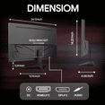 thumbnail image 5 of CRUA 27'' 2K 260Hz Curved Gaming Monitor, QHD 1440P,1800R, with Built-in Speakers, Support AMD FreeSync, 120% sRGB, Blue Light Filter, Wall Mountable-Black, 5 of 9