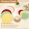 thumbnail image 3 of 2Pcs Manteles Individuales Redondos Trenzados, 7.7" Manteles de Borde Floral Tejidos para Decoración de Cocina (Nacy), 3 of 7