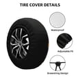 thumbnail image 2 of Sikiie Owls In Cartoon Style PVC Leather Spare Tire Wheel Cover Spare Tire Cover, for Car Truck SUV Camper Trailer Universal Fit(14-17in)-17 inch, 2 of 6