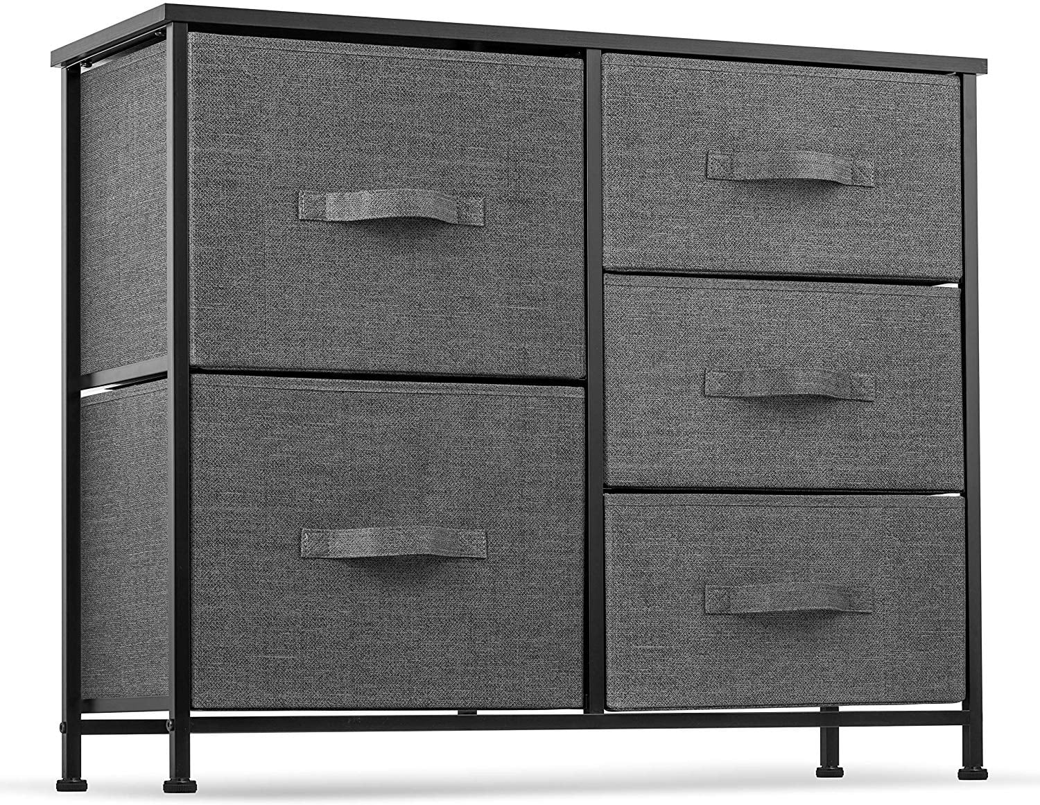 5 Drawer Dresser Organizer Fabric Storage Chest for Bedroom, Hallway