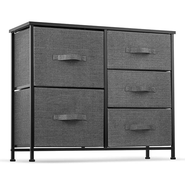 5 Drawer Dresser Organizer Fabric Storage Chest for Bedroom, Hallway