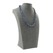 Blue Lapis Lazuli Bead Gemstone Necklace Chakra Healing Stone Womens Jewelry
