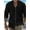 Black, variant on Mens Linen Shirts Long Sleeve Shirt Band Collar Casual Tops Regular Fit Blue XL