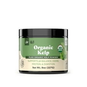Organic Sea Kelp Powder Supplement - Bulk Raw Kelp & Dry Seaweed Powder 8oz 75 Serving Thyroid, Iodine, & Digestion