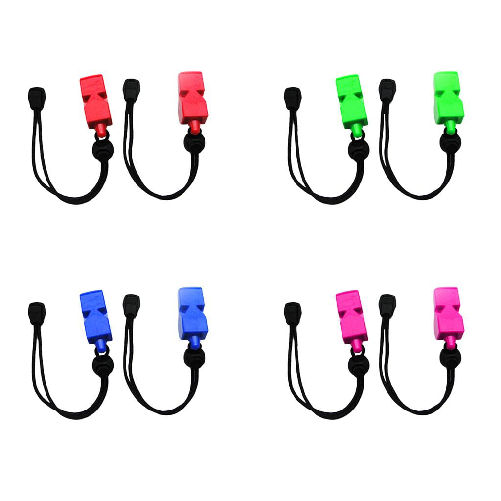 2pcs Emergency Survival Safety Whistles with Wrist Strap for Diving Kayaking 